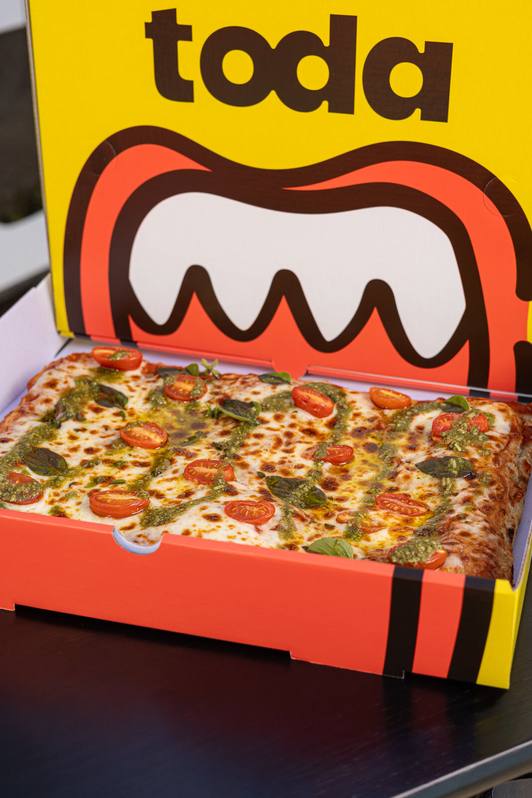 Pizza Margherita na caixa Toda Pizza